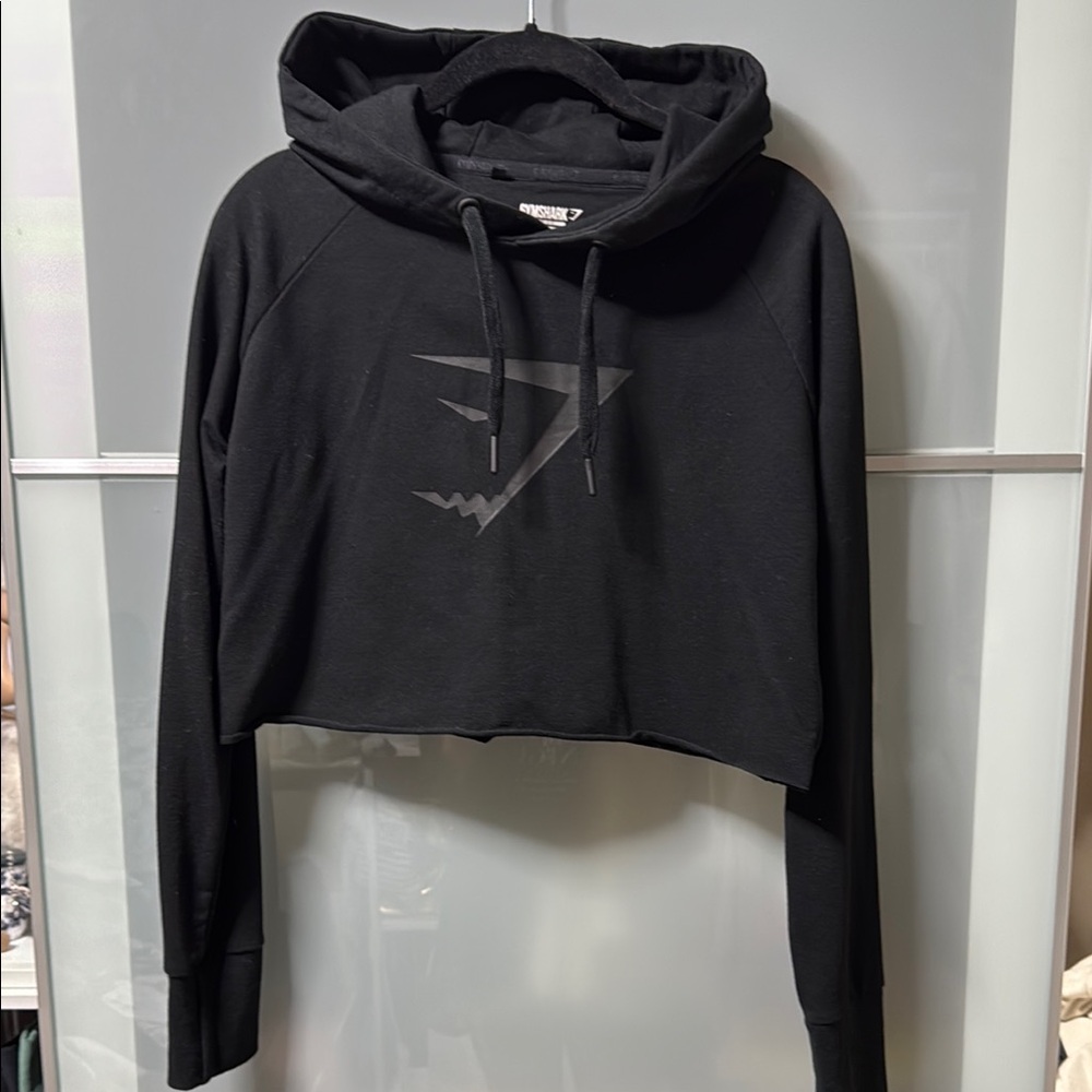 Black Gymshark Cropped Hoodie